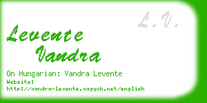 levente vandra business card